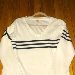 Long sleeve thick striped shirt